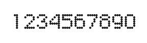 5×7数字点阵字体 ddN57AA0842