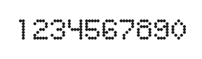 5×7数字点阵字体 ddN57AA0843