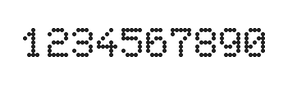 5×7数字点阵字体 ddN57AA0845