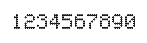 5×7数字点阵字体 ddN57AA0846