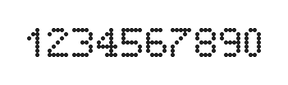 5×7数字点阵字体 ddN57AA0849