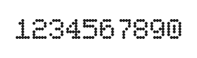 5×7数字点阵字体 ddN57AA0850