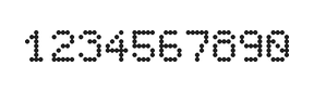 5×7数字点阵字体 ddN57AA0852