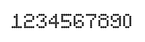 5×7数字点阵字体 ddN57AA0854
