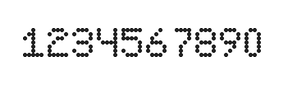 5×7数字点阵字体 ddN57AA0859