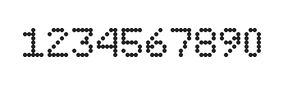 5×7数字点阵字体 ddN57AA0868