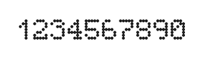 5×7数字点阵字体 ddN57AA0871