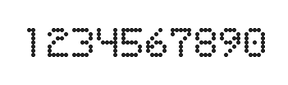 5×7数字点阵字体 ddN57AA0875