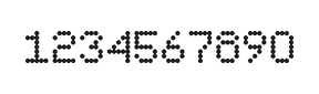 5×7数字点阵字体 ddN57AA0885
