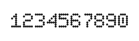 5×7数字点阵字体 ddN57AA0887