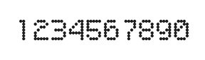 5×7数字点阵字体 ddN57AA0891