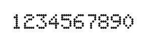 5×7数字点阵字体 ddN57AA0892