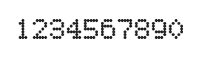 5×7数字点阵字体 ddN57AA0893