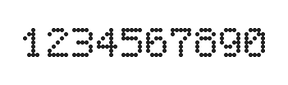 5×7数字点阵字体 ddN57AA0895
