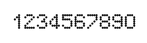 5×7数字点阵字体 ddN57AA0901
