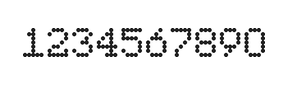 5×7数字点阵字体 ddN57AA0902