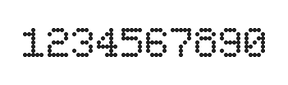5×7数字点阵字体 ddN57AA0903