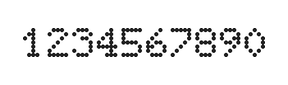 5×7数字点阵字体 ddN57AA0904