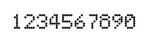 5×7数字点阵字体 ddN57AA0906