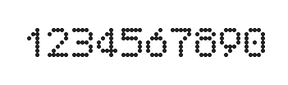5×7数字点阵字体 ddN57AA0909