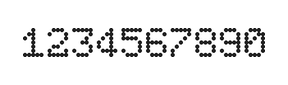 5×7数字点阵字体 ddN57AA0913