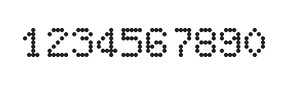 5×7数字点阵字体 ddN57AA0916