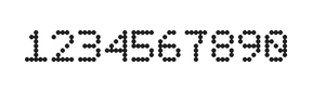 5×7数字点阵字体 ddN57AA0918
