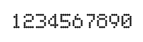 5×7数字点阵字体 ddN57AA0921