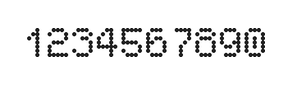 5×7数字点阵字体 ddN57AA0922