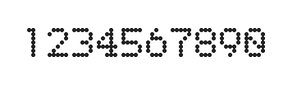 5×7数字点阵字体 ddN57AA0923