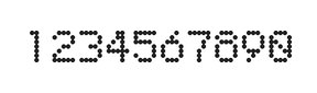 5×7数字点阵字体 ddN57AA0925