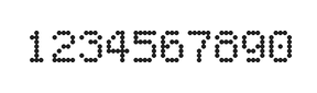 5×7数字点阵字体 ddN57AA0926