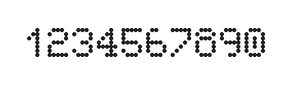5×7数字点阵字体 ddN57AA0929