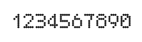 5×7数字点阵字体 ddN57AA0931