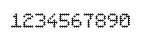 5×7数字点阵字体 ddN57AA0936