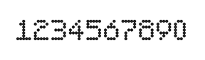 5×7数字点阵字体 ddN57AA0938