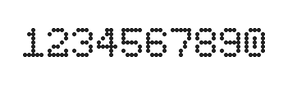 5×7数字点阵字体 ddN57AA0942