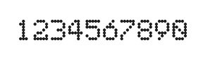 5×7数字点阵字体 ddN57AA0950