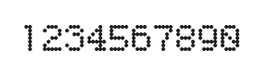 5×7数字点阵字体 ddN57AA0952
