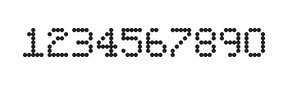 5×7数字点阵字体 ddN57AA0959
