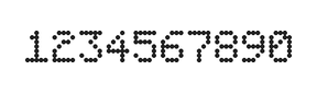 5×7数字点阵字体 ddN57AA0960
