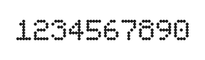5×7数字点阵字体 ddN57AA0961