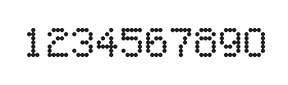 5×7数字点阵字体 ddN57AA0963