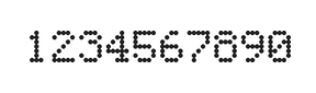 5×7数字点阵字体 ddN57AA0966