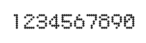 5×7数字点阵字体 ddN57AA0967
