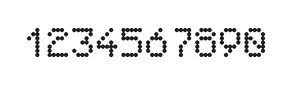 5×7数字点阵字体 ddN57AA0969