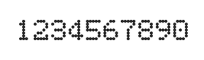 5×7数字点阵字体 ddN57AA0971