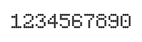 5×7数字点阵字体 ddN57AA0973