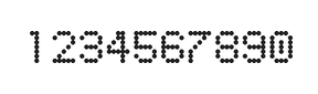 5×7数字点阵字体 ddN57AA0977