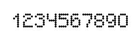 5×7数字点阵字体 ddN57AA0980